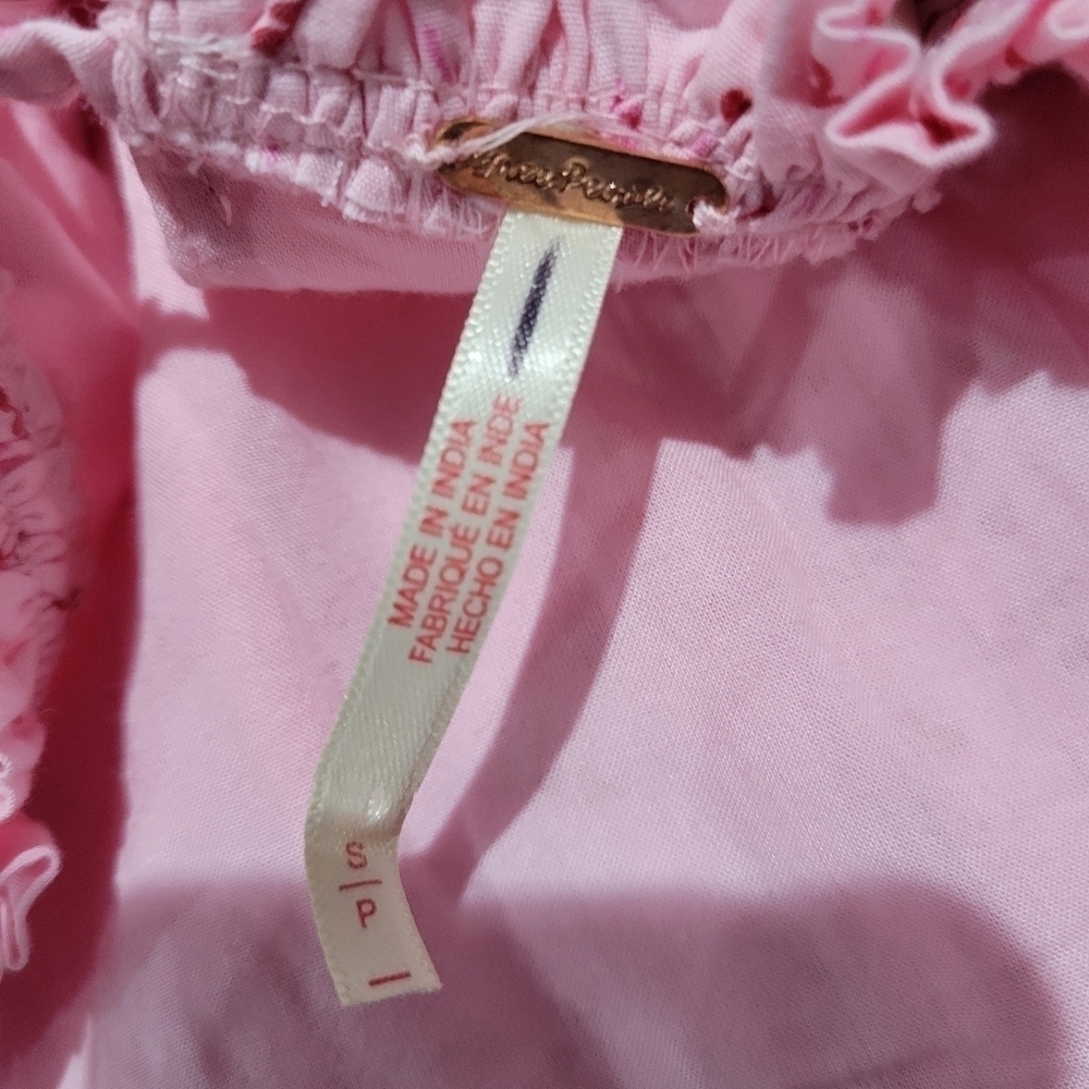 Free People Gabby Dress,  Cherry Print Mini A-Line Pink  So Cute!!! NWOT - Picture 7 of 10